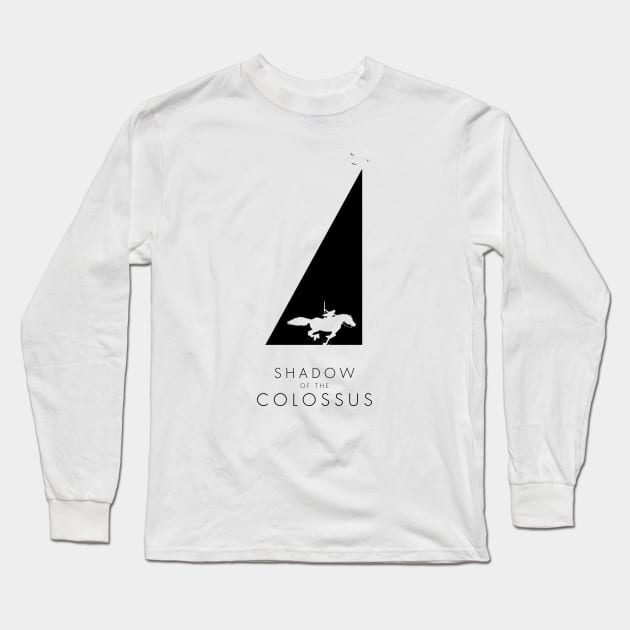 Shadow of the Colossus - Sanctuary silhouette black Long Sleeve T-Shirt by Mandos92